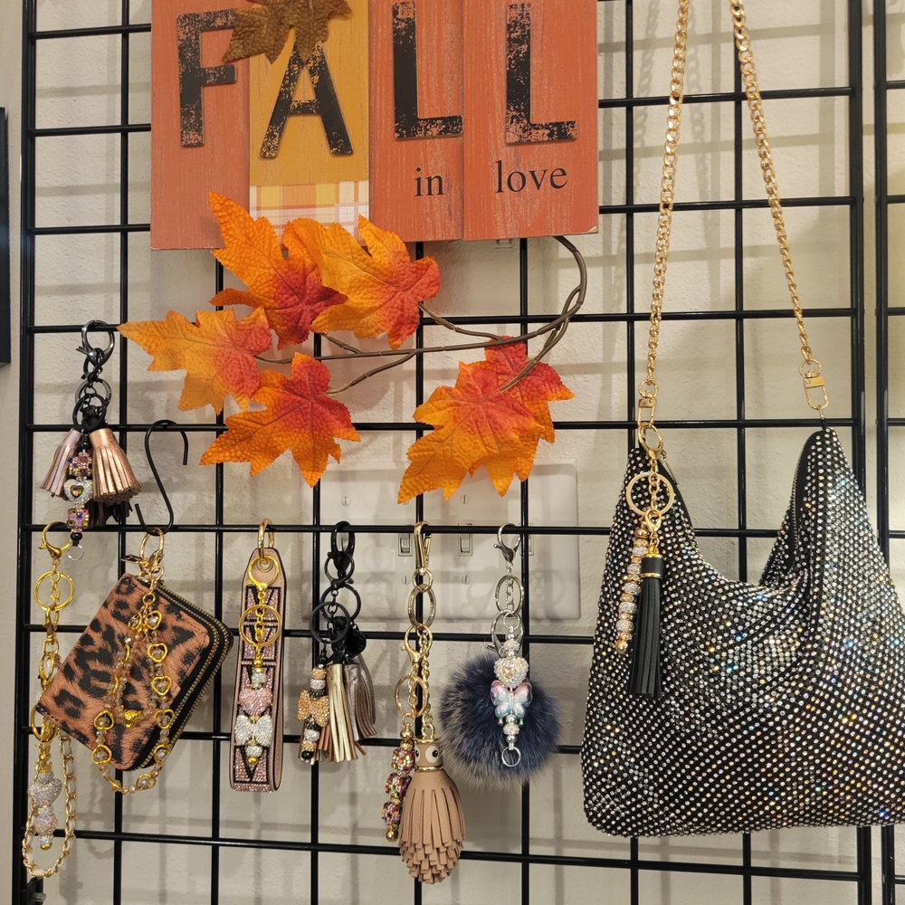 Rebecca Minkoff X Beadbrain.net! Beautiful Hand Beaded Blingy Key Chains Gift!